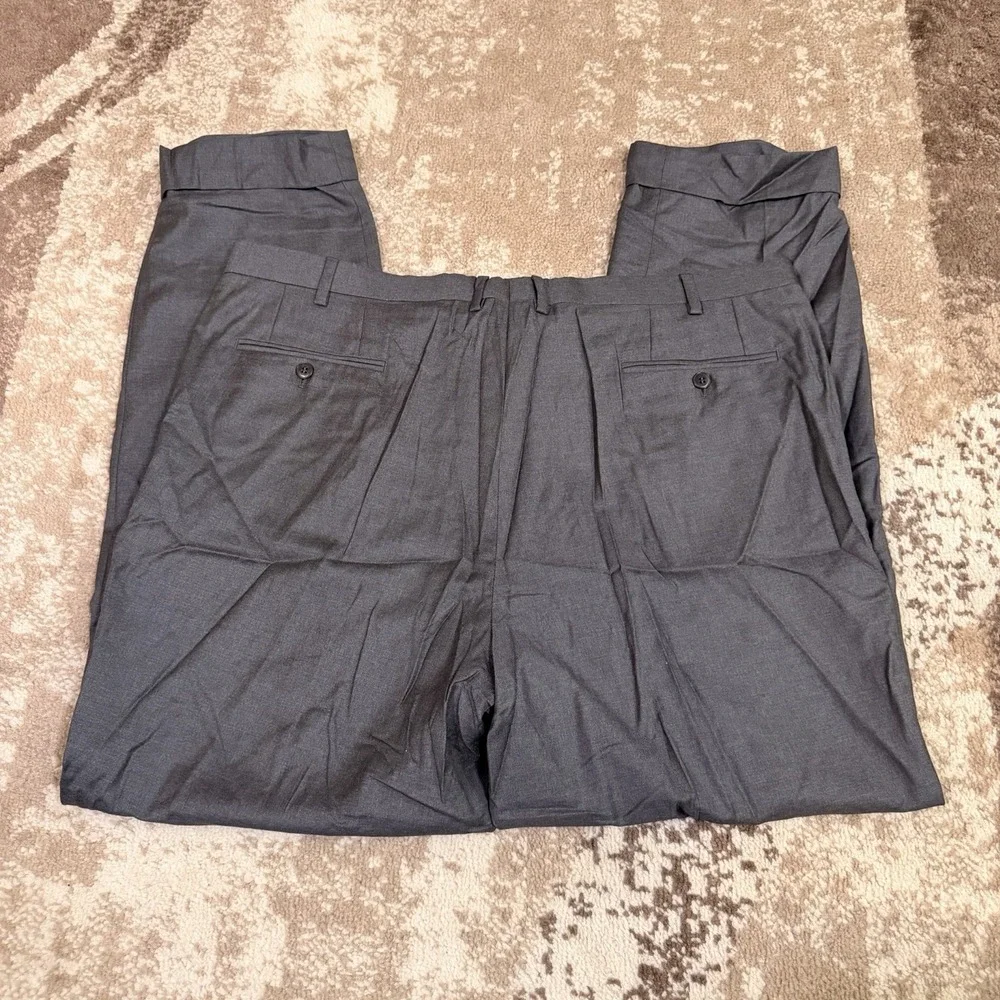 BRIONI Dress Pants Mens 40x31 Gray Trouser 100% Wool Cuffed NWT Business